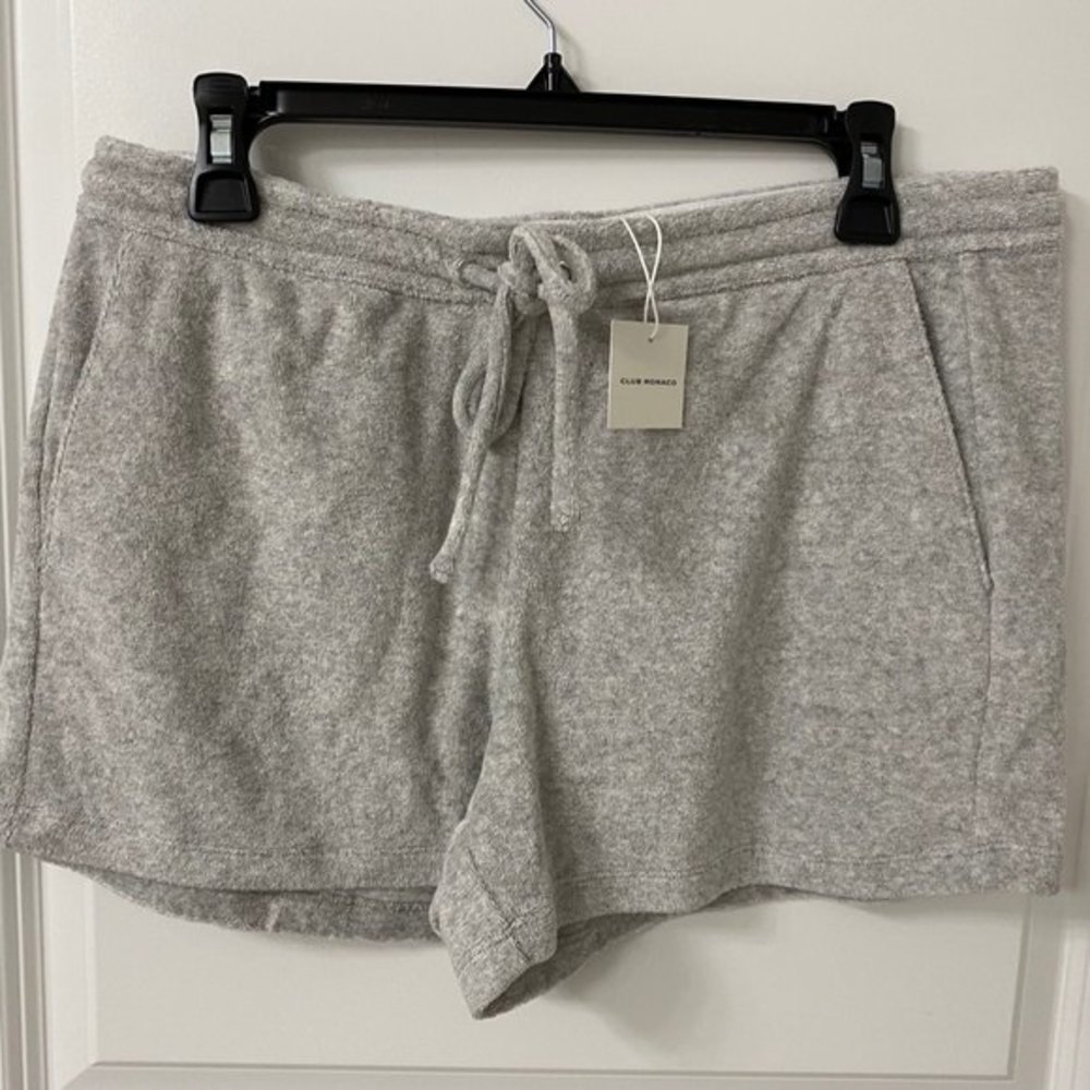 Club Monaco Terry Towel Shorts. Grey. XL